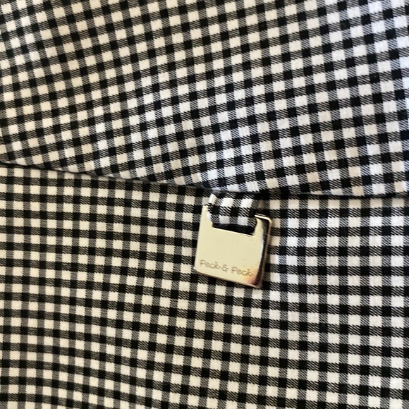 Peck&Peck women’s tummy control pants black white small checkered print sz 4 - Picture 5 of 8